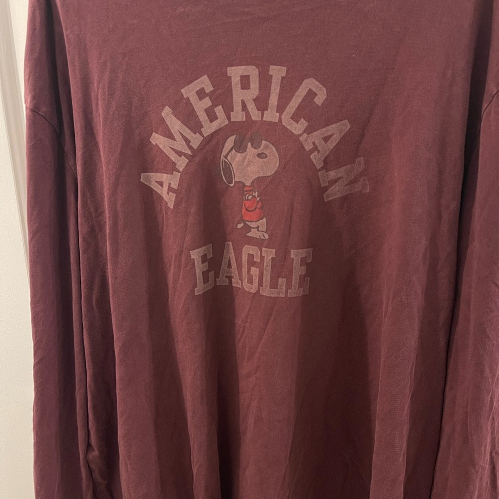 American Eagle Outfitters Maroon Long Sleeve Tee